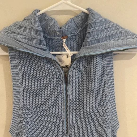 FREE PEOPLE Elodie Maxi Dress size‎ small NWT flawless blue cable sweater dress